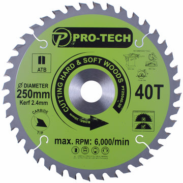 Image of a SAW BLADE TCT 250 X 2.4 X 30 X 40T WOOD PROF.