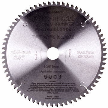Image of a SAW BLADE TCT 260X2.4X30X68T ALUMINIUM PROF. PRO-TECH FES. KAPEX