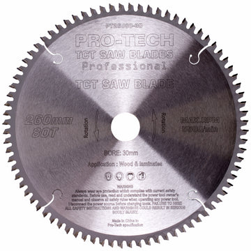 Image of a SAW BLADE TCT 260X2.5X30X80T WOOD PROF. PRO-TECH FES. KAPEX