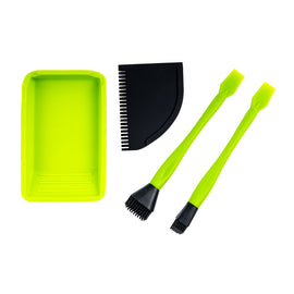 Image of a GLUE SET SILICONE 4PC TRAY SCRAPER AND 2PC BRUSH