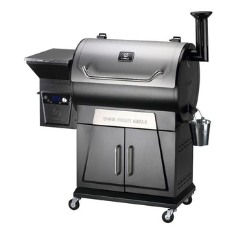 Image of a Z GRILLS Wood Pellet Grill Flagship 700D4E WIFI -Stainless Steel 1