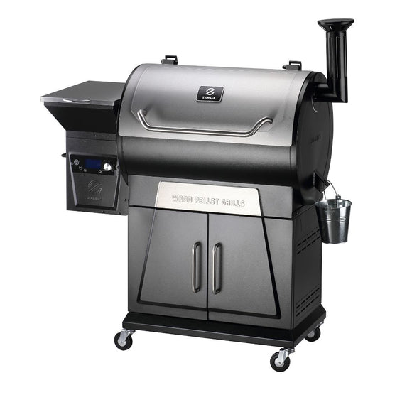 Image of a Z GRILLS Wood Pellet Grill Flagship 700D4E WIFI -Stainless Steel 1