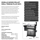 Image of a Z GRILLS Wood Pellet Grill Flagship 700D4E WIFI -Stainless Steel 2