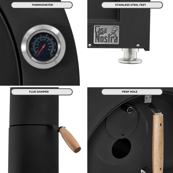 Image of a CASA NOSTRA Vito Wood Pizza Oven XL 910 x 700mm 2