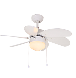 Eurolux Mikro Ceiling Fan with Light White (F7W)