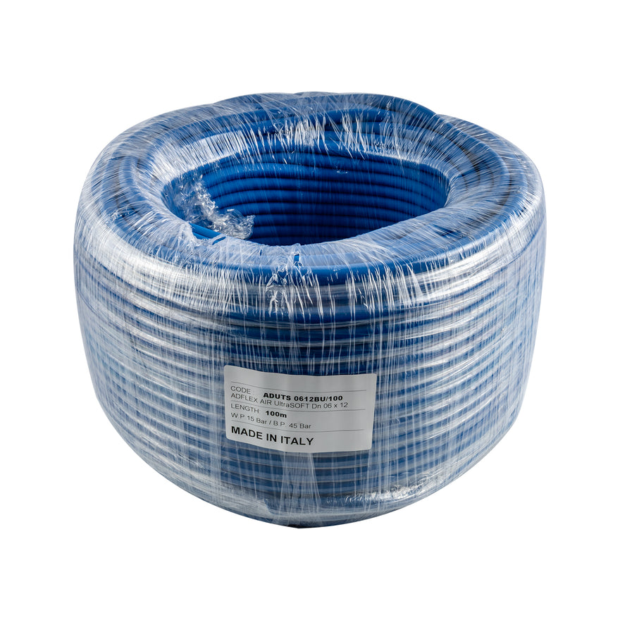 Image of a ULTRA SOFT AIR HOSE 6MM X12MM BLUE X100M BP45 BAR