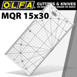 Image of a Olfa Metric Quilt Ruler 15Cm X 30Cm - Metric Grid