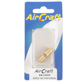 Image of an AirCraft Nipple 1/8X1/8 M/M Conical 1Pc Pack