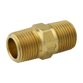 Image of an AirCraft Nipple Brass 1/4X1/4 M/M