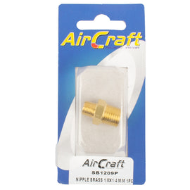 Image of an AirCraft Nipple Brass 1/8X1/4 M/M 1Pc Pack