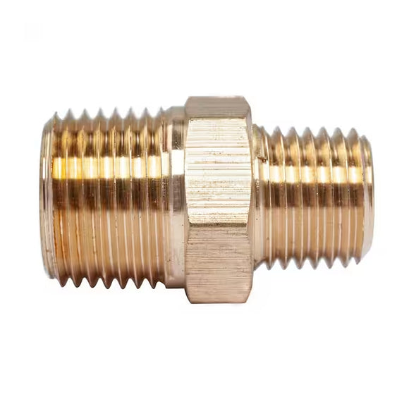 Image of an AirCraft Nipple Brass 3/8X1/2 M/M