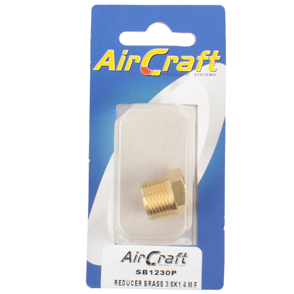 Image of an AirCraft Reducer Brass 3/8X1/4 M/F Conical 1Pc Pack