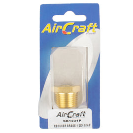 Image of an AirCraft Reducer Brass 1/2X1/8 M/F Conical 1Pc Pack