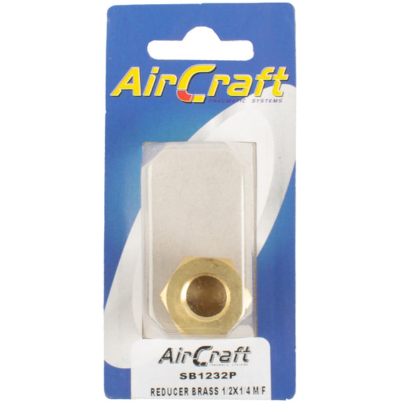 Image of an AirCraft Reducer Brass 1/2X1/4 M/F Conical 1Pc Pack