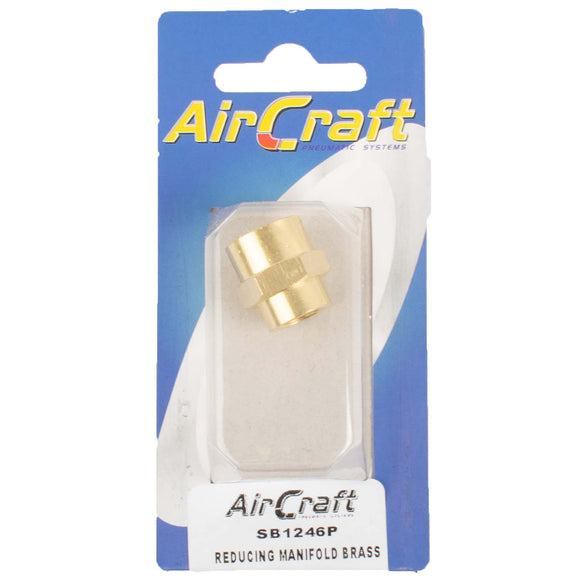 Image of an AirCraft Reducing Manifold Brass 1/8X1/4 F/F 1Pc Pack