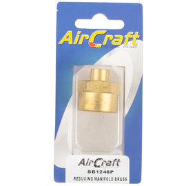 Image of an AirCraft Reducing Manifold Brass 1/8X1/2 F/F 1Pc Pack