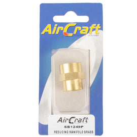 Image of an AirCraft Reducing Manifold Brass 1/4X3/8 F/F 1Pc Pack
