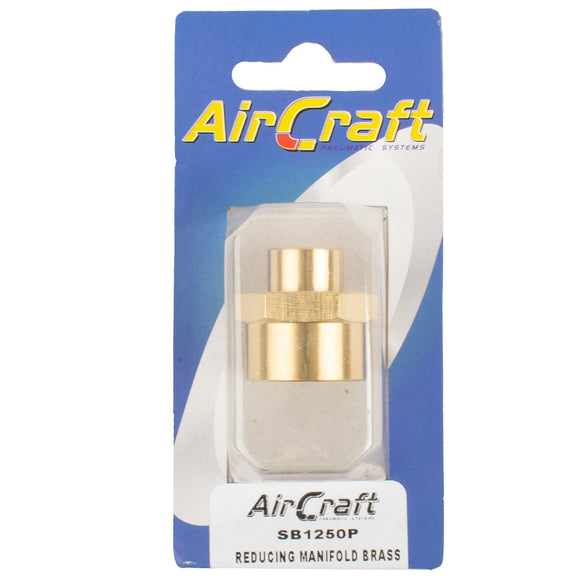 Image of an AirCraft Reducing Manifold Brass 1/4X1/2 F/F 1Pc Pack