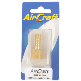 Image of an AirCraft Hosetail Connector Brass 1/4F X 8mm1Pc Pack