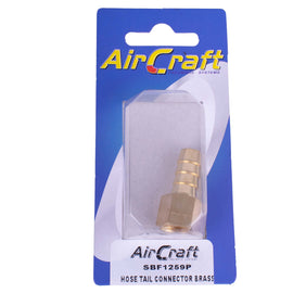 Image of an AirCraft Hosetail Connector Brass 1/4F X 10mm1Pc Pack