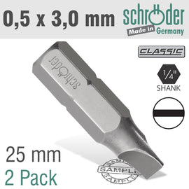 Image of a SLOTTED BIT 0.5X3MM 25MM 2CD