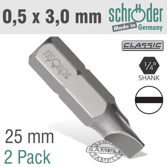 Image of a SLOTTED BIT 0.5X3MM 25MM 2CD