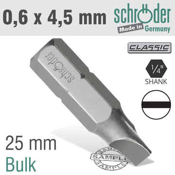 Image of a SLOTTED BIT 0.6X4.5 25MM BULK