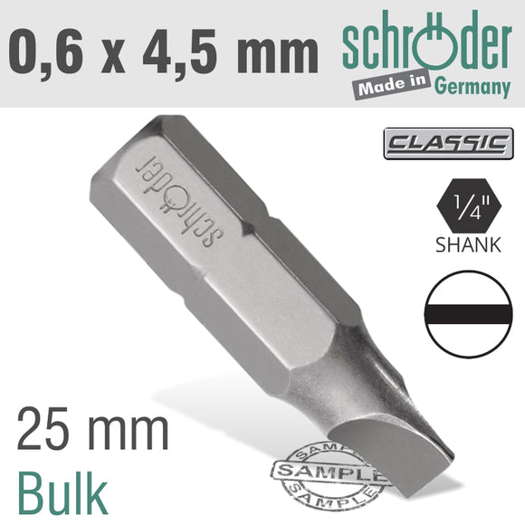 Image of a SLOTTED BIT 0.6X4.5 25MM BULK