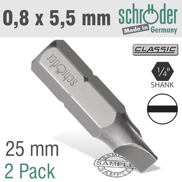 Image of a SLOTTED BIT 0.8X5.5MM 25MM 2CD