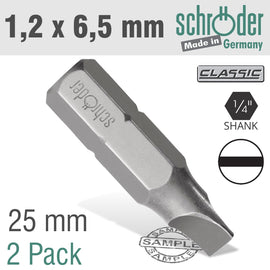 Image of a SLOTTED BIT 1.2X6.5MM 25MM 2CD