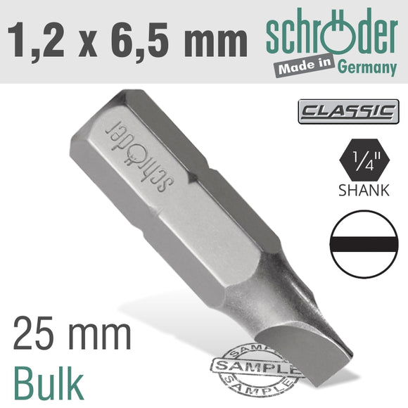 Image of a SLOTTED BIT 1.2X6.5 25MM BULK