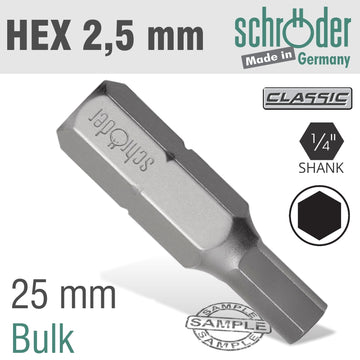 Image of a HEX/ALLEN INS.BIT 2.5MM BULK