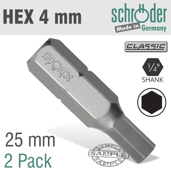 Image of a HEX/ALLEN INS.BIT 4MM 2/PACK