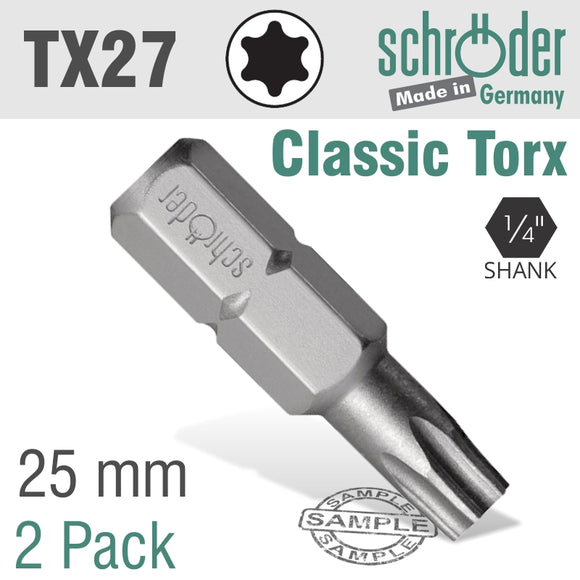 Image of a TORX TX27 CLASSIC BIT 25MM 2CD