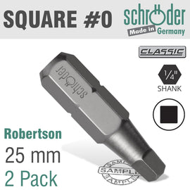 Image of a SQ.RECESS N.0X25MM BIT 2CD