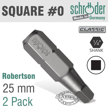 Image of a SQ.RECESS N.0X25MM BIT 2CD
