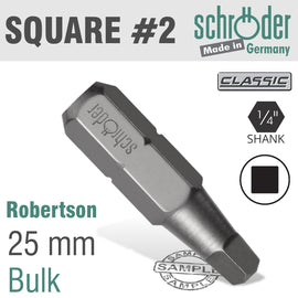 Image of a SQ.RECESS NO.2X25MM INSERT BIT
