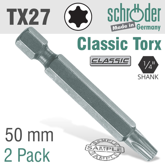 Image of a TORX TX27 CLASSIC POWER BIT 50MM 2CD