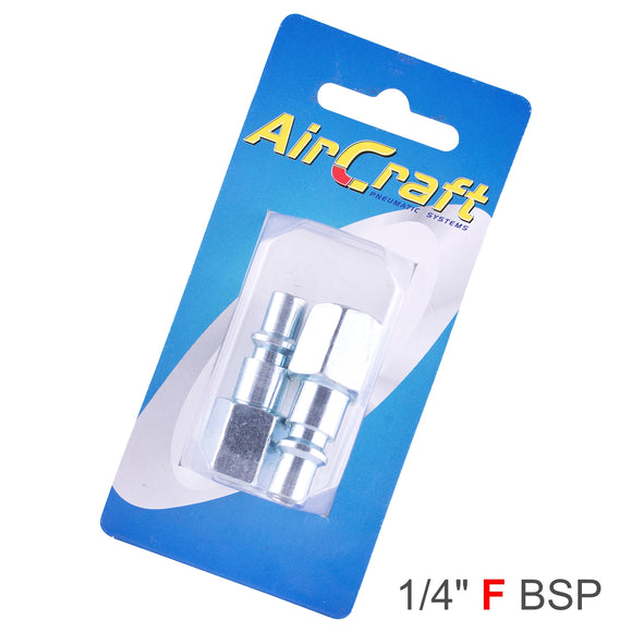 Image of an AirCraft Connector ARO Type 1/4" BSP Female Packaged 2-Pack