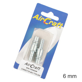 Image of an AirCraft Connector ARO Type 6mm Hosetail 2Pc Pack