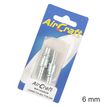 Image of an AirCraft Connector ARO Type 6mm Hosetail 2Pc Pack