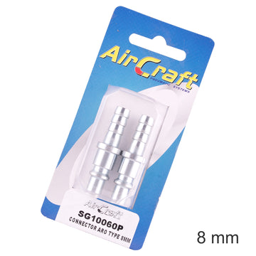 Image of an AirCraft Connector ARO Type 8mm Hosetail 2Pack