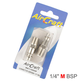 Image of an AirCraft Connector German 1/4' Male 2Pc Pack