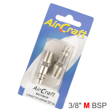 Image of an AirCraft Connector German 3/8' Male 2Pc Pack