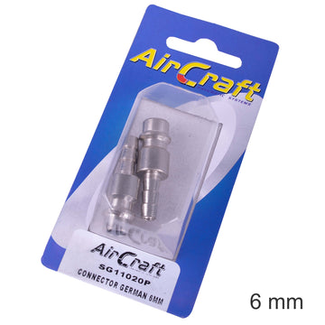 Image of an AirCraft Connector German 6mm Hosetail 2Pc Pack