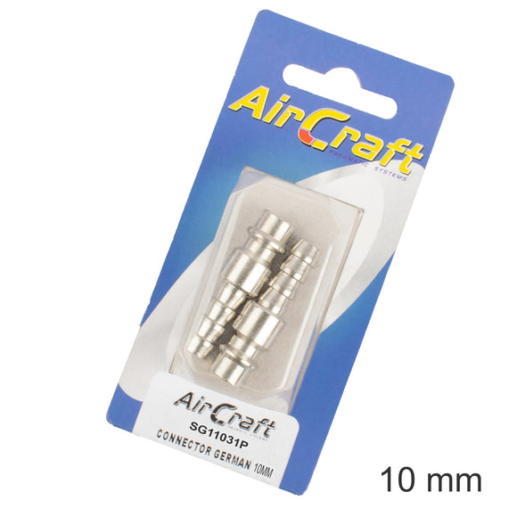 Image of an AirCraft Connector German 10mm Hosetail 2Pc Pack