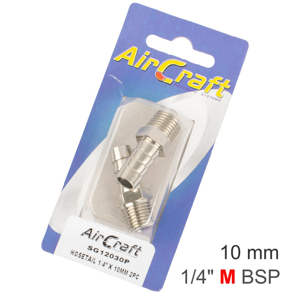 Image of an AirCraft Hosetail 1/4' X 10mm2Pc Pack