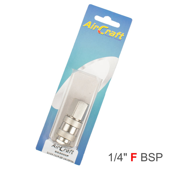 Image of an AirCraft Quick Coupler Universal 1/4' Female 1Pc Pack