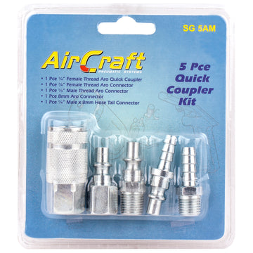 Image of an AirCraft Quick Coupler 5 Piece Set (ARO Quick Coupler)
