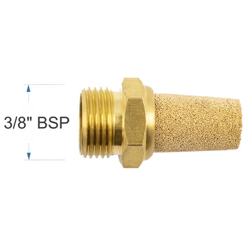 Image of an AirCraft Muffler Brass Conical 3/8' Male